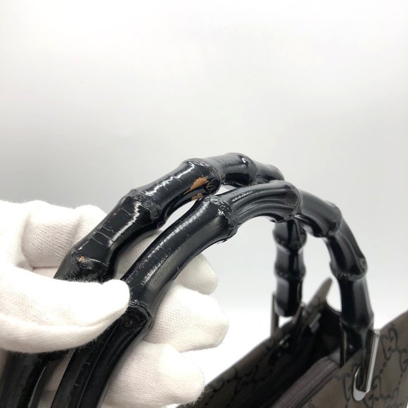 GUCCI 002/1065 Handbag Brown GG Bamboo for Men and Women - Picture 12 of 12